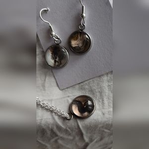 Handcrafted Dangle Earrings w Pendant